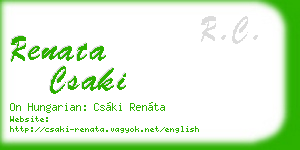 renata csaki business card