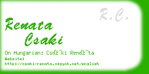 renata csaki business card